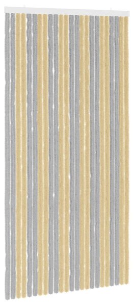 Záclona proti hmyzu Chenille Šedá a béžová 100 x 200 cm 100% PP