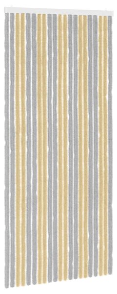 Záclona proti hmyzu Chenille Šedá a béžová 90 x 200 cm 100% PP