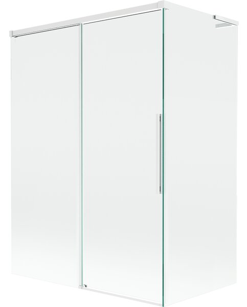 Mexen Rox, L posuvná 2-křídlová vanová zástěna 120 + 70 x 150 cm, 8mm čiré sklo, bílý profil, 8C9L-120-070-20-00