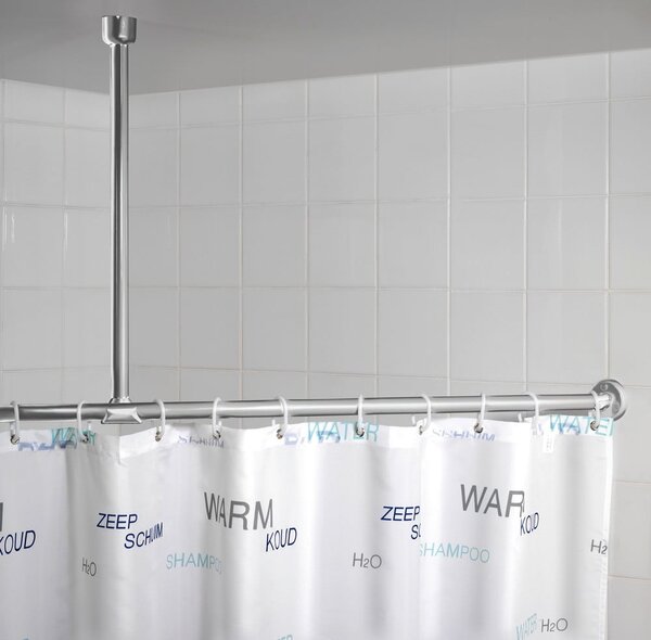 Držák na strop pro sprchový závěs ve stříbrné barvě 57 cm – Wenko