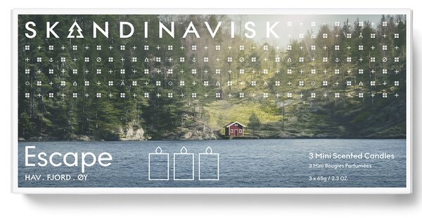 Dárková sada mini svíček ESCAPE – 3 x 65 g