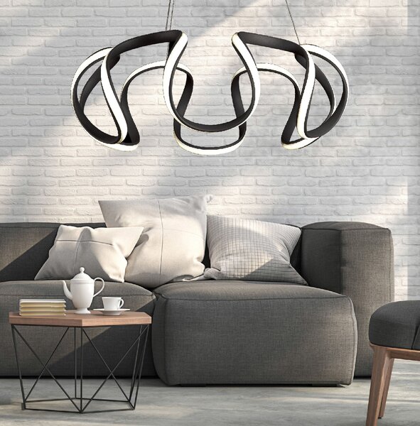 PASSO závěsné svítidlo LED 40W 4140lm 4000K 56cm IP20, černé