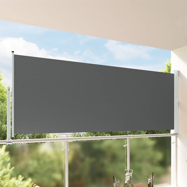 Boční markýza 140 x 300 cm 100% polyester, železo, ocel