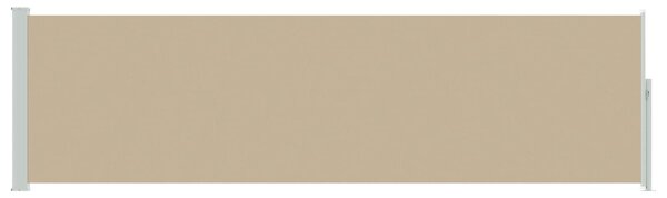 Výsuvná boční markýza 120 x 300 cm Polyester Obdélníkový Béžová