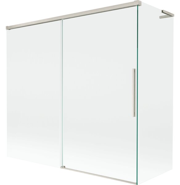 Mexen Rox, L posuvná 2-křídlová vanová zástěna 170 + 70 x 150 cm, 8mm čiré sklo, ocelový profil, 8C9L-170-070-97-00