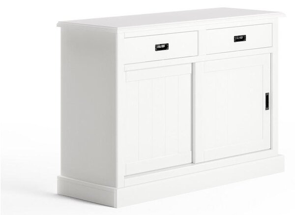 ŠIROKÁ KOMODA, borovice, bílá, 121/85/45 cm Livetastic - Šuplíkové komody, Online Only