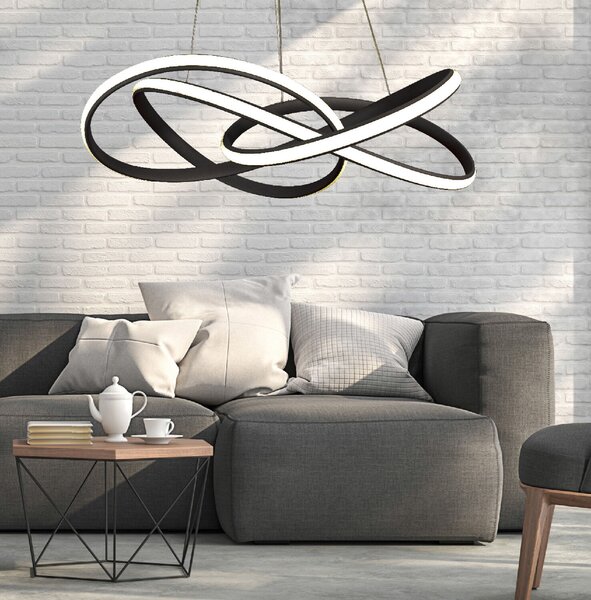 PASSO závěsné svítidlo LED 40W 4320lm 4000K 56cm IP20, černé