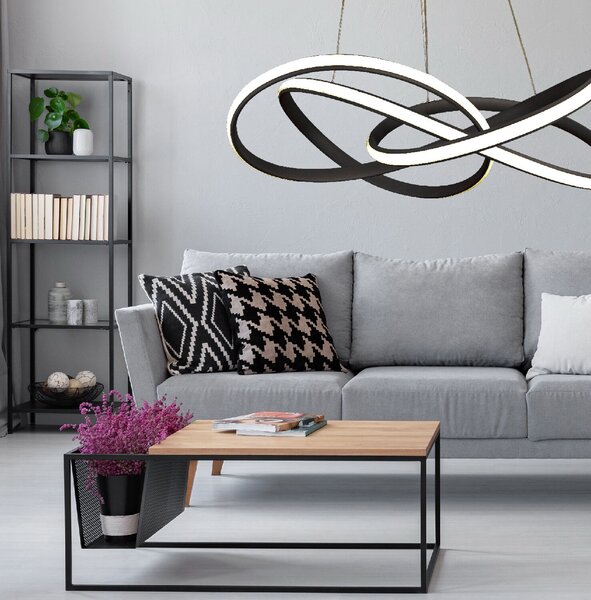 PASSO závěsné svítidlo LED 40W 4320lm 4000K 56cm IP20, černé