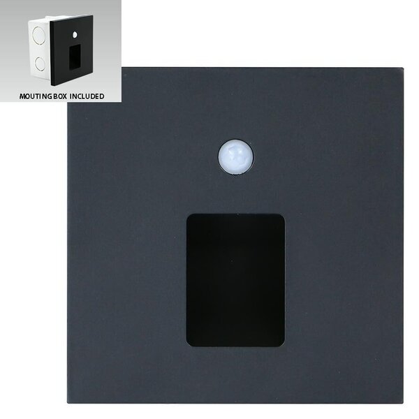 STEP LIGHT VIX S schodišťové svítidlo se senzorem LED 1W 50lm 4000K 8,7cm IP20, černé