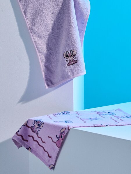 Sinsay - Bavlněné ručníky 2 ks Stitch - levandulová