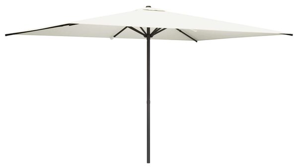 Zahradní slunečník 200 x 300 cm Polyester Obdélníkový Krémová
