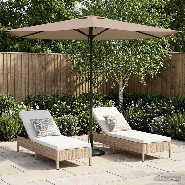 Zahradní slunečník 270 x 270 cm Polyester Obdélníkový Taupe
