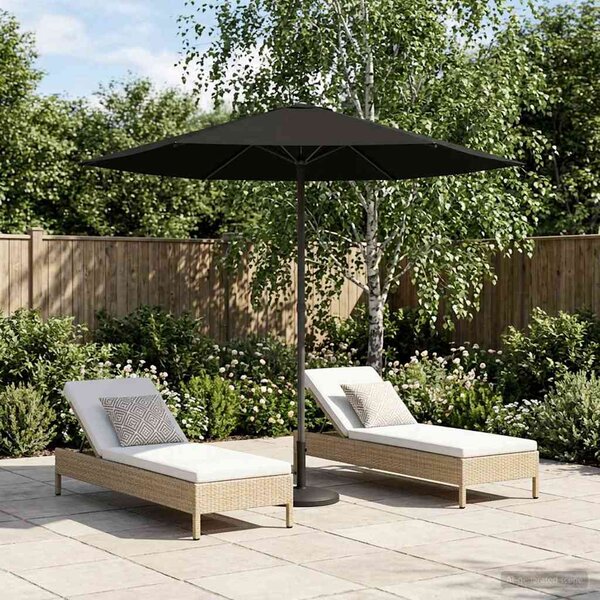 Zahradní slunečník 230 x 230 cm Polyester Obdélníkový Černá