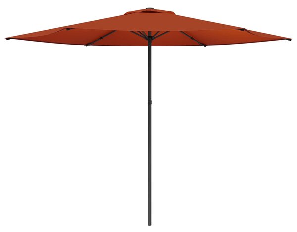 Zahradní slunečník 300 x 300 cm Polyester Obdélníkový Cihlová