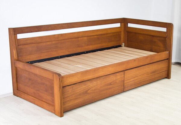 Postel SOFA DUO Buk 180x200 / 2x 90x200 - Rozkládací dřevěná postel z masivu