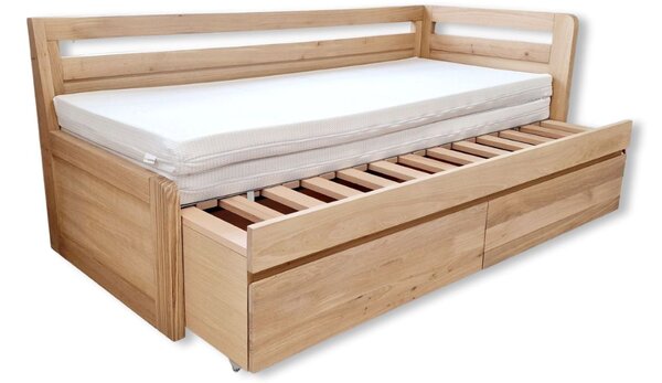 Postel SOFA DUO Buk 180x200 / 2x 90x200 - Rozkládací dřevěná postel z masivu