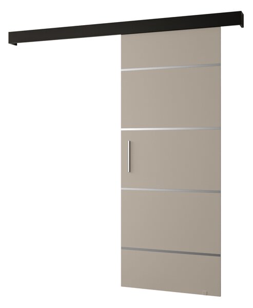 Posuvné dveře se stříbrným úchytem SALOME 4 - 70 cm, kašmír / černé