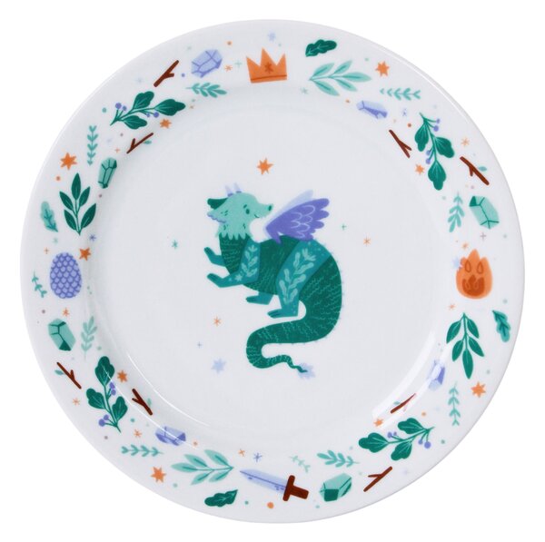 Dětský porcelánový talíř Drak Ø 19 cm
