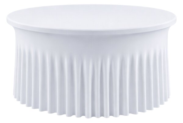 TENTino Elastický ubrus SKIRTING na kulatý stůl 122 cm Barva ubrusu: ČERNÁ / BLACK