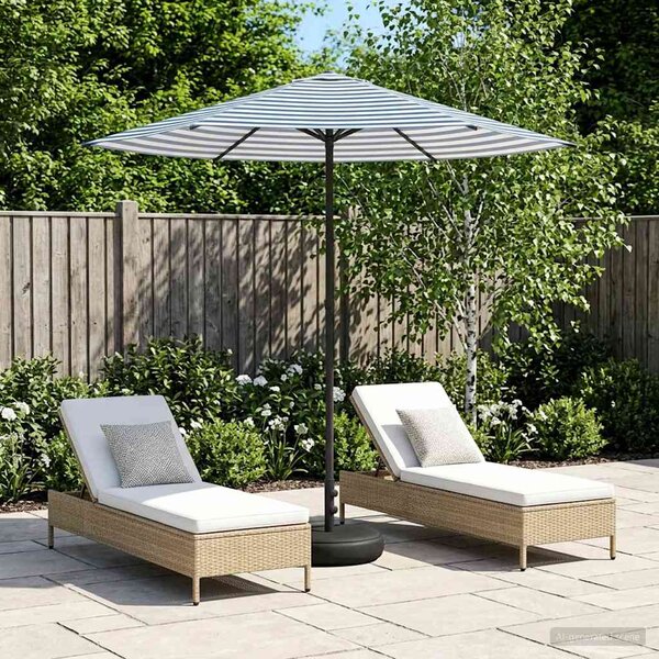 Zahradní slunečník s podstavcem 230 x 230 cm Polyester