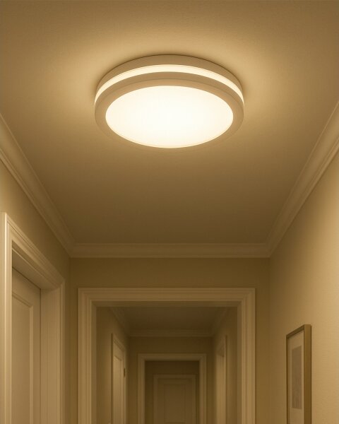 LED Stropní svítidlo se senzorem pohybu LED/20W/230V 3000/4000/6500K IP54 bílá