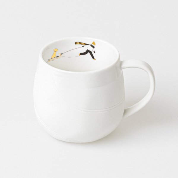Porcelánový hrnek Dog sled 350 ml