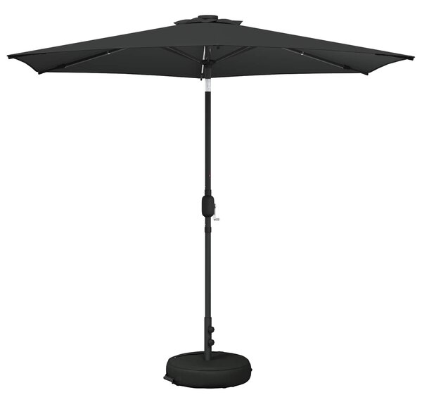 Zahradní slunečník s LED osvětlením a podstavcem 270 x 270 cm