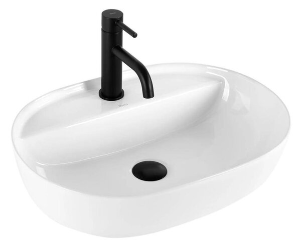 REA-U4620 - Umyvadlo na desku AURA 38,5x50,5 cm keramika/lesklá bílá