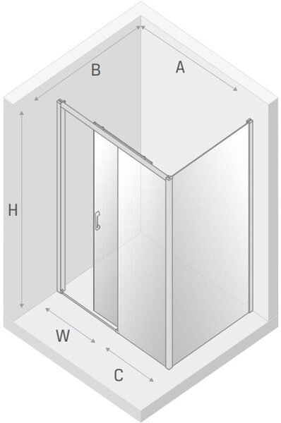 New Trendy Prime Black sprchový kout 100x70 cm obdélníkový černá matný/průhledné sklo K-1304
