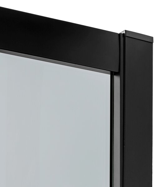 New Trendy New Varia Black sprchový kout 80x80 cm půlkulatá černá matný/grafitové sklo K-0451