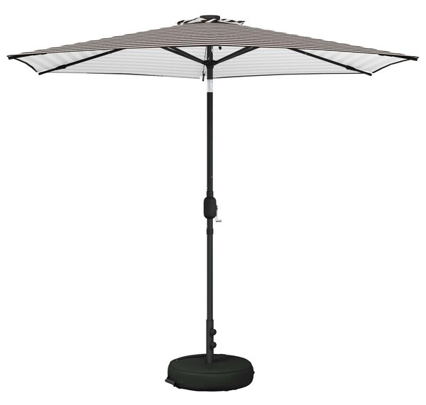 Zahradní slunečník s LED osvětlením a podstavcem 270 x 270 cm