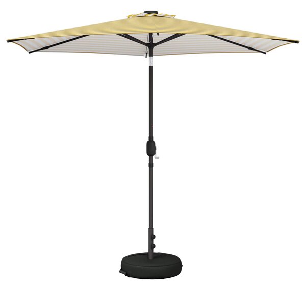 Zahradní slunečník s LED osvětlením a podstavcem 270 x 270 cm