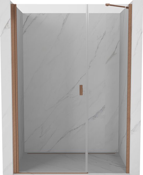 Mexen Mist-B, 1-křídlé sprchové dveře 105 cm, čiré sklo, měděný matný profil, 8A2-105-001-65-00