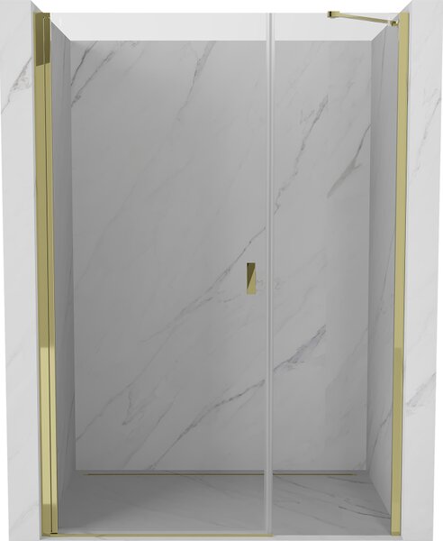 Mexen Mist-B, 1-křídlé sprchové dveře 105 cm, čiré sklo, zlatý lesklý profil, 8A2-105-001-50-00