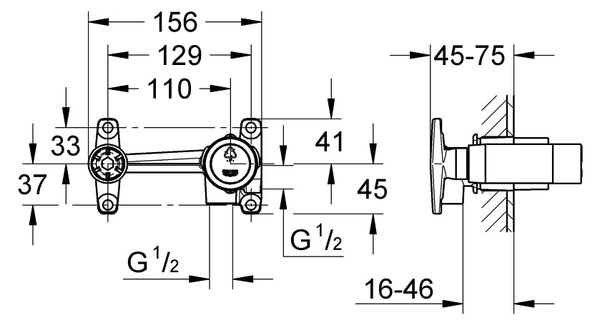 Grohe podomítkový prvek baterie 32635000