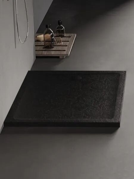 New Trendy Mild Stone obdélníková sprchová vanička 140x90 cm černá B-0599