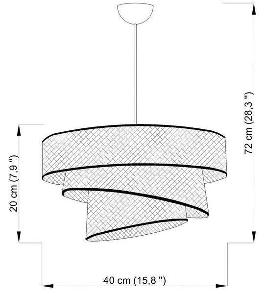 ZÁVĚSNÉ SVÍTIDLO, 40/72 cm P & B - Online Only svítidla, Online Only