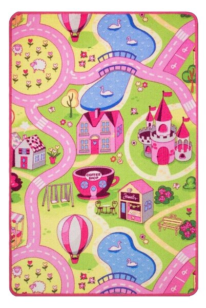 Associated Weavers, Dětský kusový koberec silnice Sweet Town, 95x133, vícebarevná, dětský pokoj
