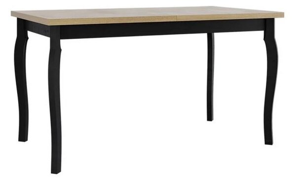 Rozkládací jídelní stůl 140x80 cm ELISEK 5 - dub sonoma / černý
