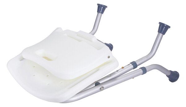 MSV nastavitelné sedátko do sprchy SAFE, skládací, bílé, hliník, 65-68,5 cm, do 100 kg