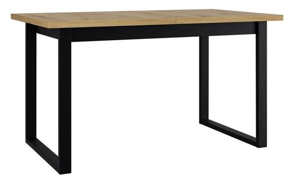 Kuchyňský rozkládací stůl 140x80 cm ALVARADO 5 - dub artisan / černý
