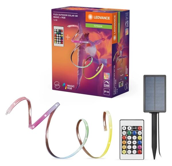 Ledvance - LED RGB Stmívat. solární pásek FLEX 3m LED/1,2W/3,7V IP44 + DO