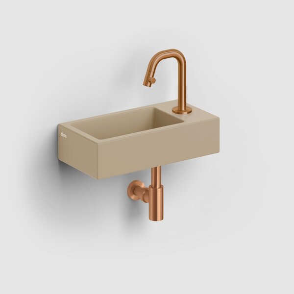 Clou Flush umyvadlo 36x18 cm obdélníkový klasický-na pult hnědá/béžová matný CL/03.34030