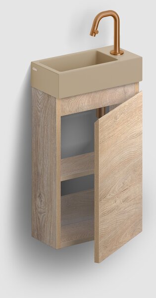 Clou Flush umyvadlo 36x18 cm obdélníkový klasický-na pult hnědá/béžová matný CL/03.34030