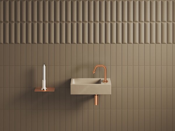 Clou Flush umyvadlo 36x18 cm obdélníkový klasický-na pult hnědá/béžová matný CL/03.34030
