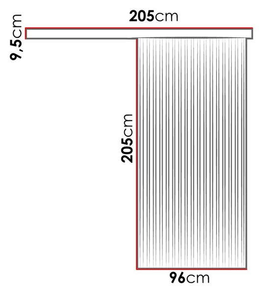 Posuvné interiérové dveře MIDLAND - 90 cm, antracitové / černé