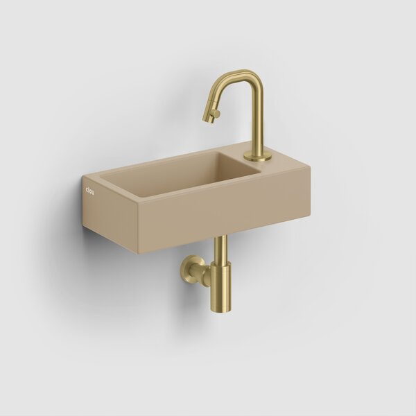 Clou Flush umyvadlo 36x18 cm obdélníkový klasický-na pult hnědá/béžová matný CL/03.34030