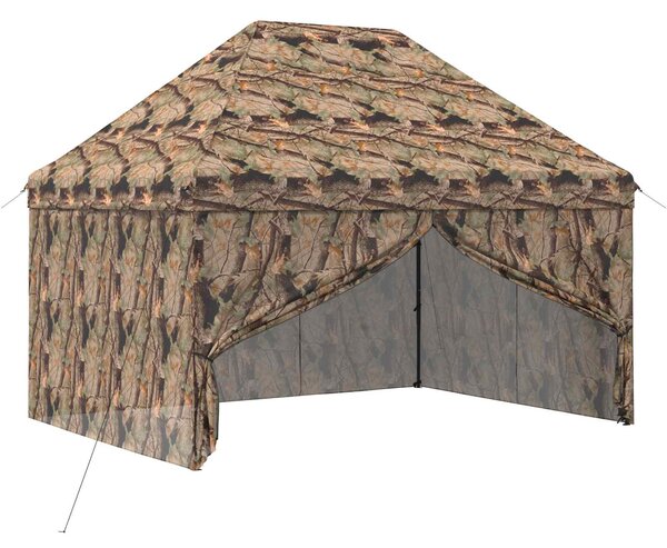 Pop-up Altán se 4 Bočními Stěnami 3 x 4 m Lesní maskování