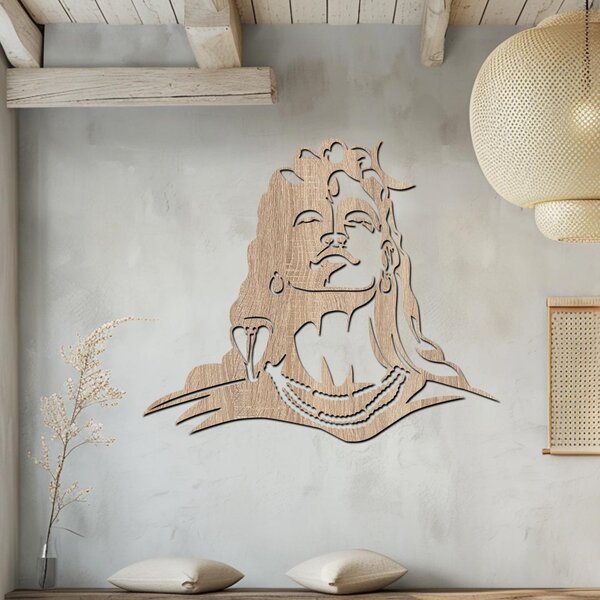 Dřevo života | Dřevěný obraz SHIVA | Rozměry (cm): 40x34 | Zvolte barvu dekoru: Ořech