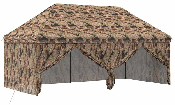 Pop-up Altán se 4 Bočními Stěnami 3 x 6 m Lesní maskování